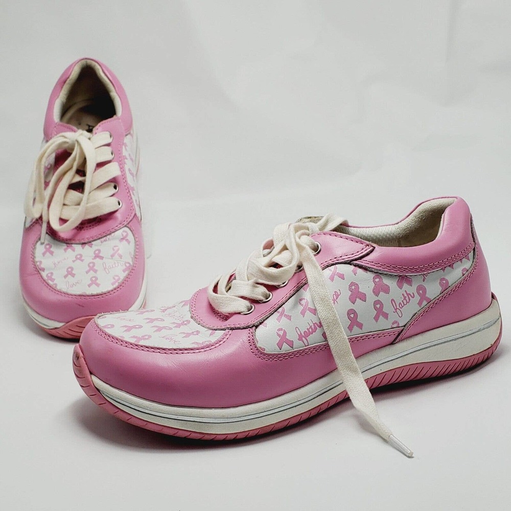 Alegria Womens Sz 6 6.5 Cindi Pink Ribbon‎ Power Shoes Sneaker CIN-635 EU 36